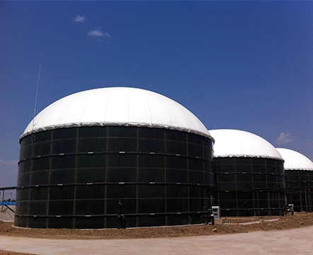 Двойной мембранный держатель биогаза